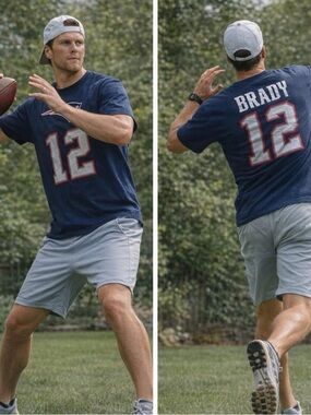 NFL Navy Brady #12 Short-Sleeve Football Tee